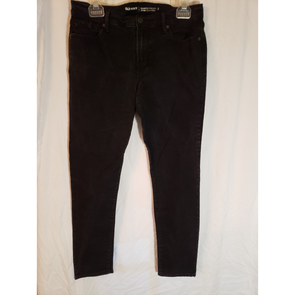 Women's Old Navy Black Curvy Mid Rise Jeans Size 8
